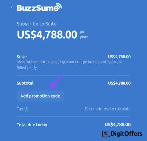 Apply BuzzSumo Promo Code here