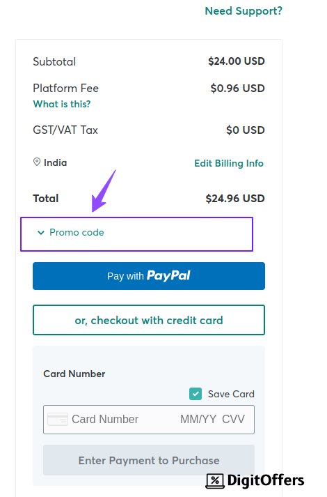 Creative Market Coupon Code Checkout