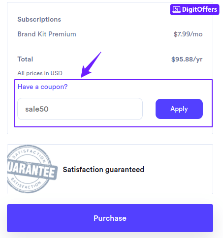 Apply the Looka Coupon here